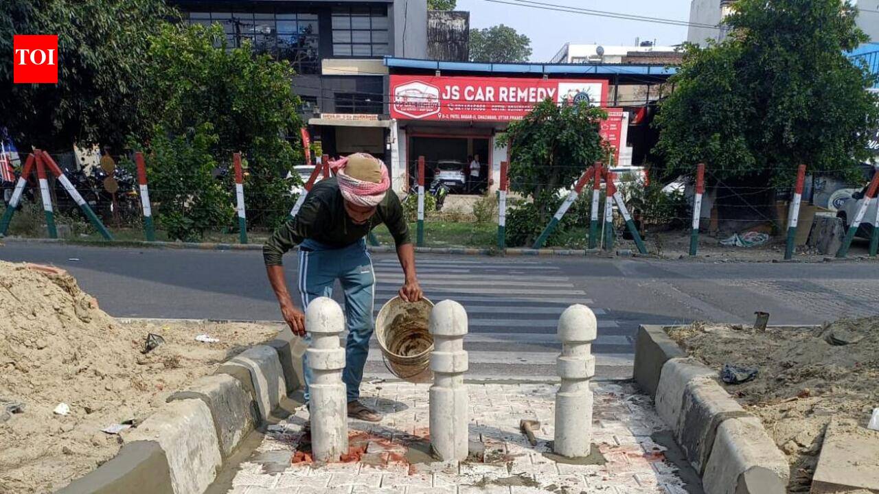Jogging tracks, concrete barricades: Ghaziabad footpaths set for a makeover