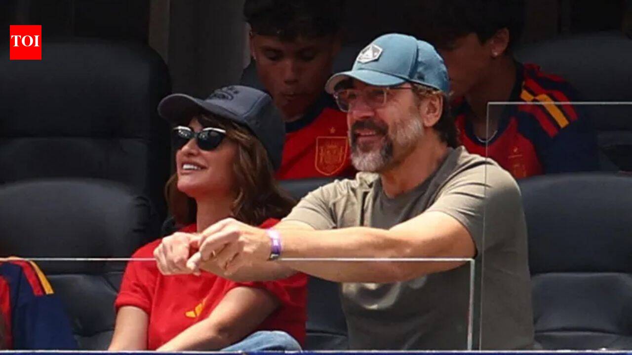 Hollywood power couple Penélope Cruz and Javier Bardem caught on camera cheering Spain at the World Cup