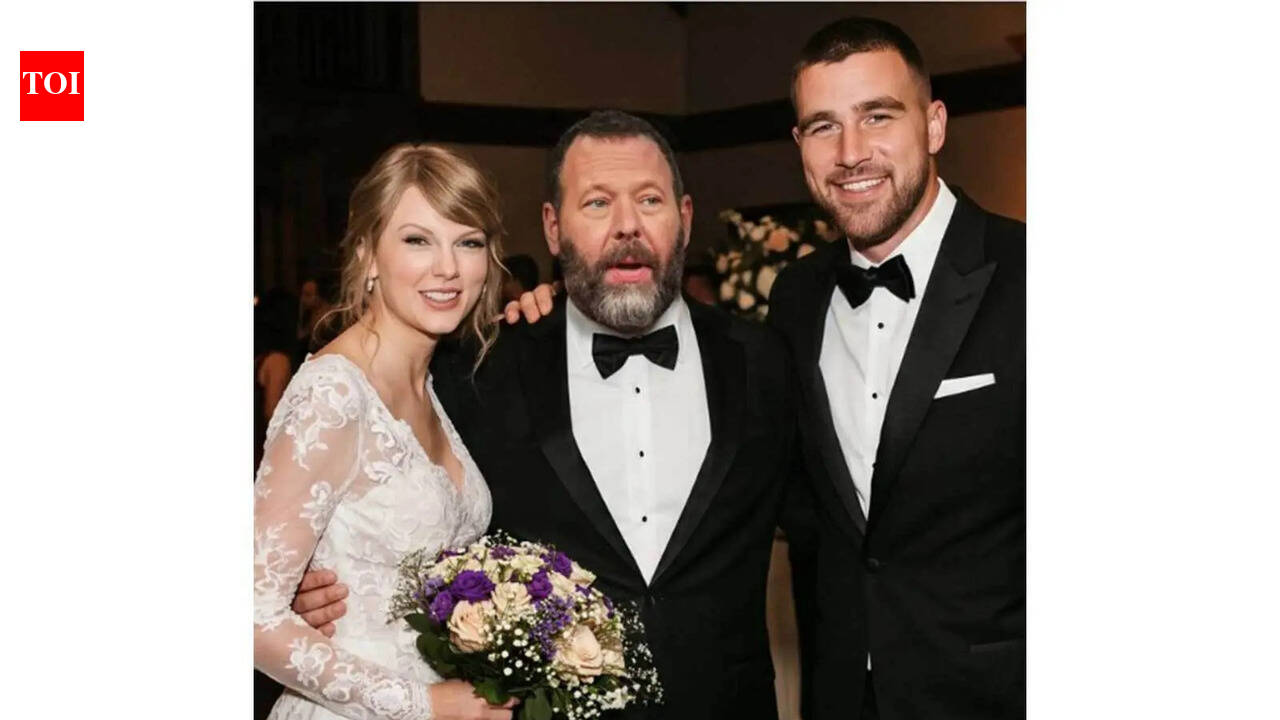 Travis Kelce laughs off a viral AI wedding photo linking to his wedding to Taylor Swift
