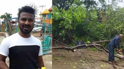Ex-deputy mayor's son dies after coconut tree falls on bike near Mumbai