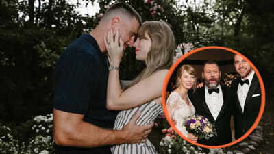 Travis Kelce reacts to AI wedding photo dropped by comedian Bert Kreischer with Taylor Swift hours before rehearsal dinner