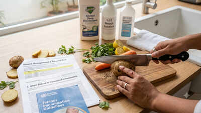 Can common kitchen knife cause tetanus? What research says and how to disinfect it after every use