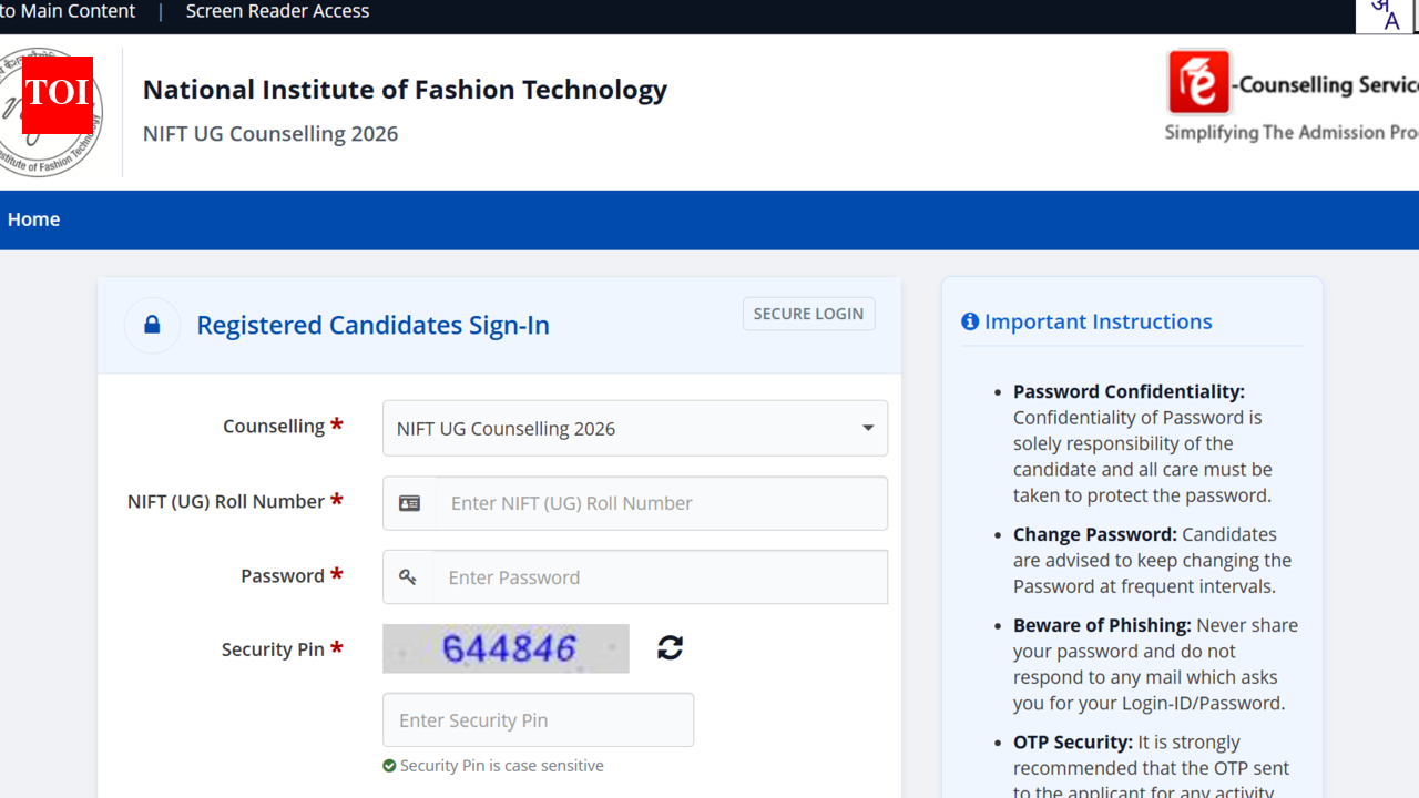 NIFT Counselling 2026 Round 2 choice filling begins: Check steps to apply here