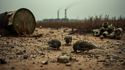 Scientists find in a review of 44 studies that birds that roam farther show more uneven lead exposure, with ground-foraging species appearing most affected