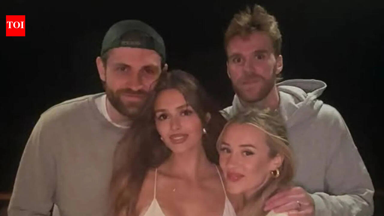 Edmonton Oilers Leon Draisaitl wife Celeste Desjardins celebrates friendship with Lauren Kyle McDavid wife of Connor McD