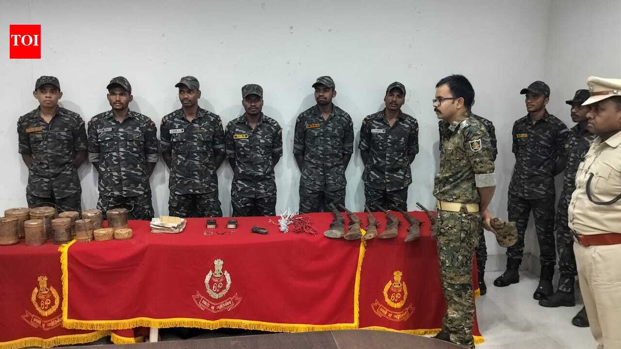 Security forces find Maoists’ arms, ammunition in forest bordering Chhattisgarh