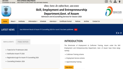 Assam ITI Round 3 Seat Allotment result 2026 at itiassam.admissions.nic.in: Direct link to download admit card
