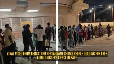  Viral video from Bengaluru restaurant shows people queuing for free food, triggers fierce debate