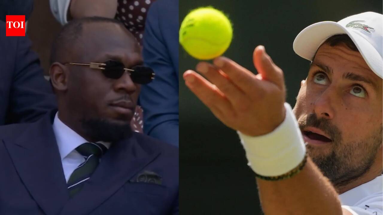 'Fastest man alive' Usain Bolt turns up for Djokovic's Wimbledon clash - Watch