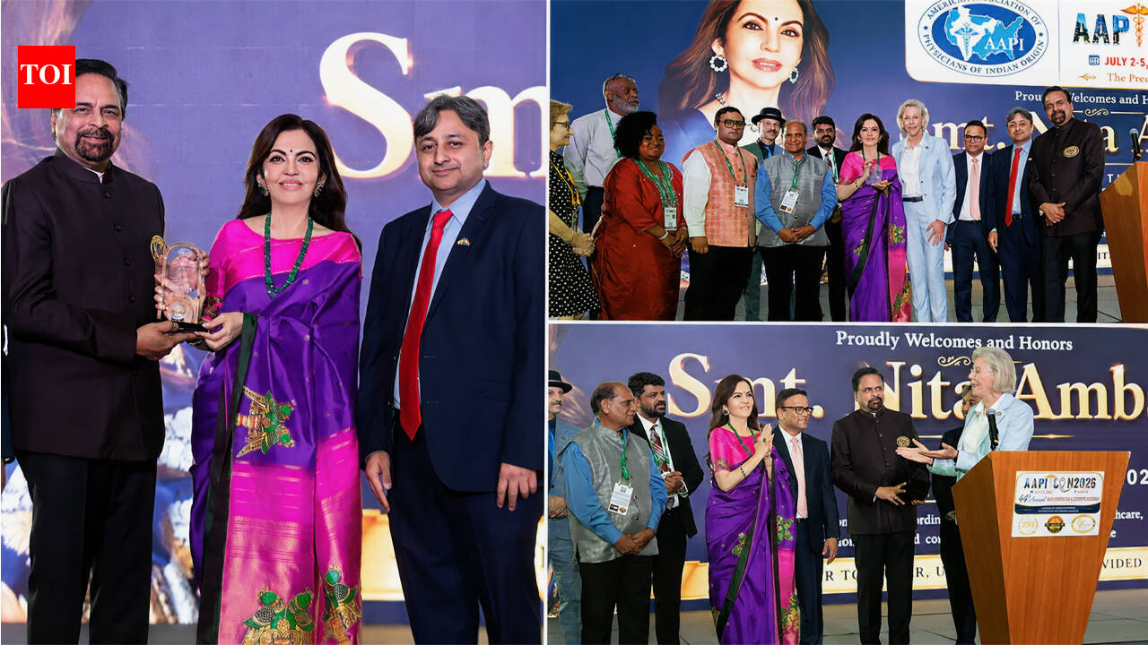 Nita Ambani receives honour in the US for contributions to healthcare, education and social impact