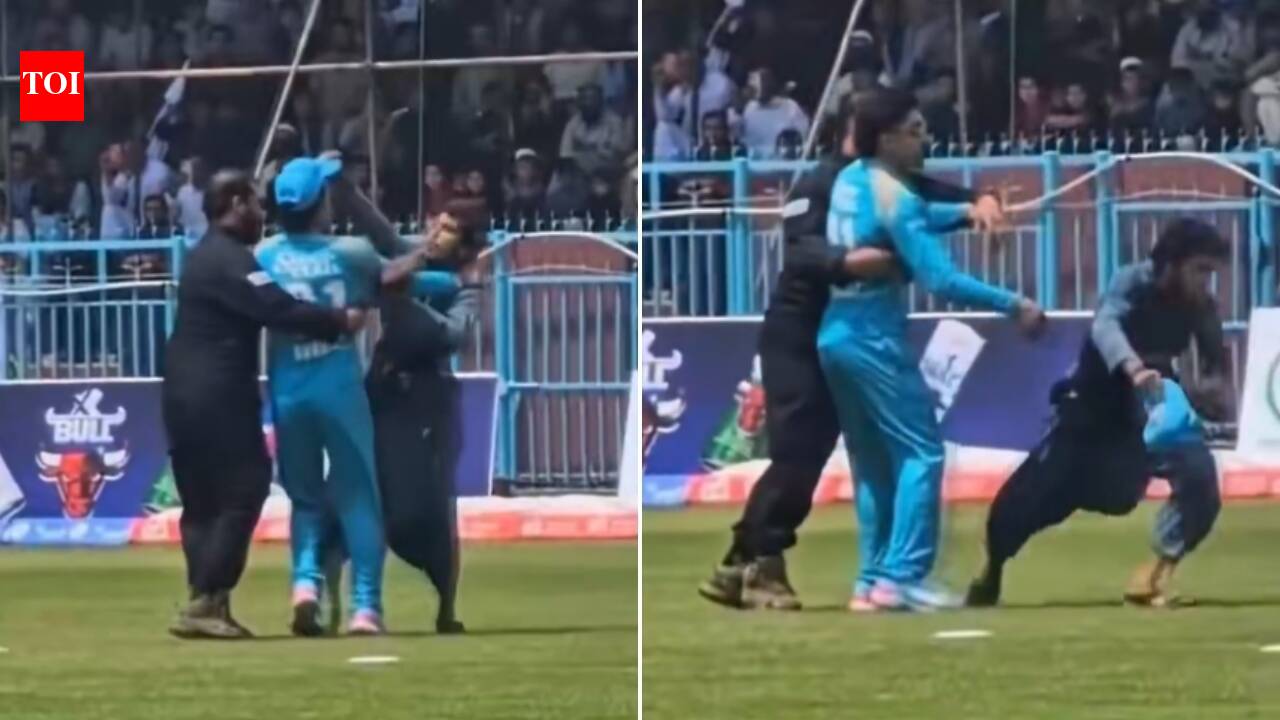 Pitch invader steals Rahmanullah Gurbaz's cap mid-match - Watch