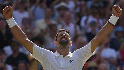 Novak Djokovic survives Arthur Rinderknech test, equals Roger Federer's Wimbledon record