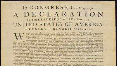 Rare 1776 copy of US Declaration of Independence discovered in London after 250 years