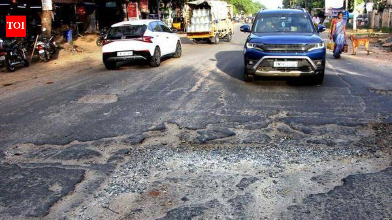 Potholes grow into craters on Madurai roads