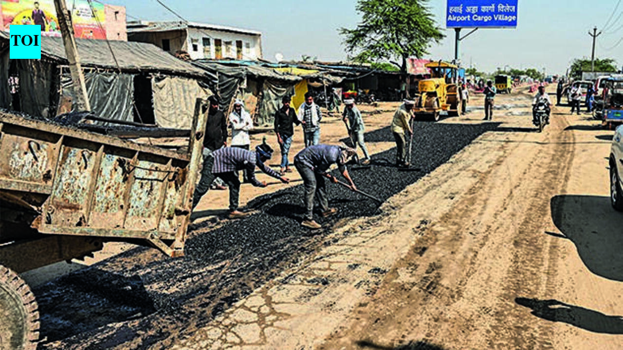 3 weeks after airport launch, fix for potholed roads around it