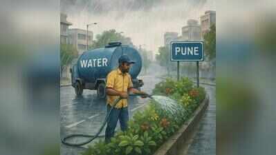 Outrage over tanker watering plants during rain