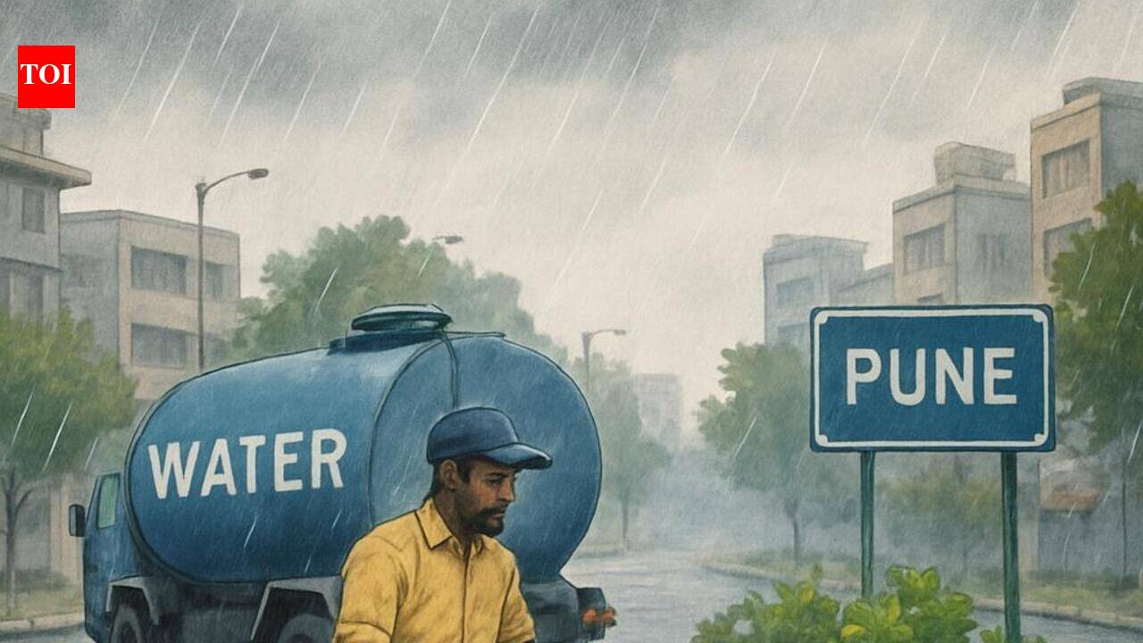 Outrage over tanker watering plants during rain