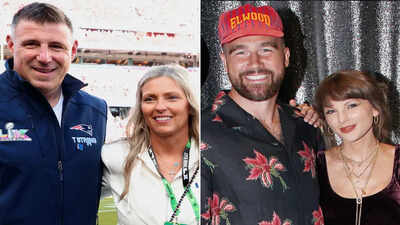 Mike Vrabel makes surprise return with wife Jen at Taylor Swift and Travis Kelce's wedding after Dianna Russini controversy