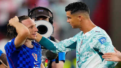 One last dance: Cristiano Ronaldo and Luka Modric share poignant moment after World Cup classic