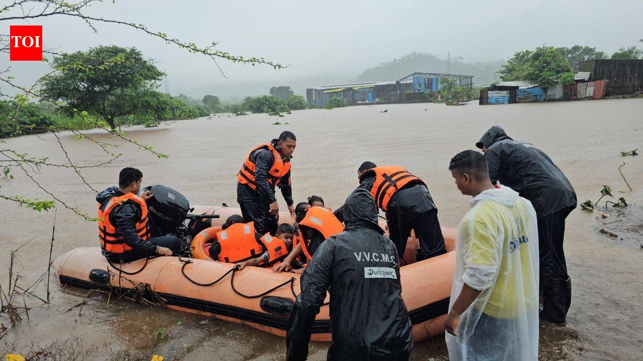 Over 100 rescued from flood-hit villages in Vasai; NDRF joins relief operations