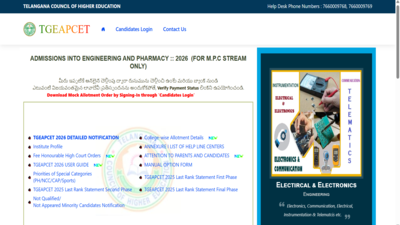 TG EAPCET mock seat allotment 2026 out at tgeapcet.nic.in; first phase seat allotment on July 10