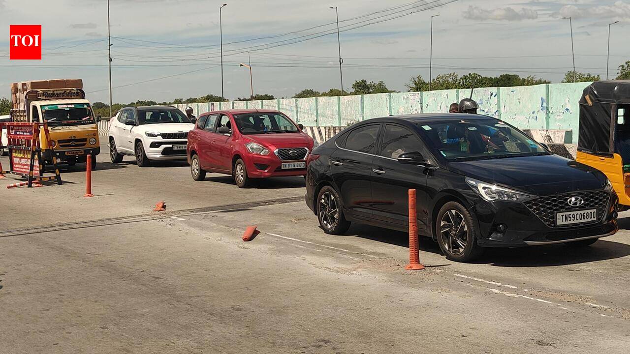 Damaged bollards on Trichy ROB raise quality concerns