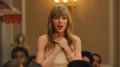 When Taylor Swift's character crashes a wedding and confesses to the groom: 'Oh Shivy, I've loved you since first grade'