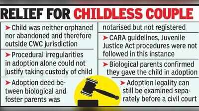 HC tells child panel to return adopted girl to foster parents