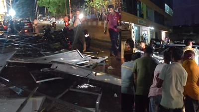 Heavy rain batters Rajasthan: Man killed, two grandsons injured after solar panels ripped off hotel rooftop crash onto road
