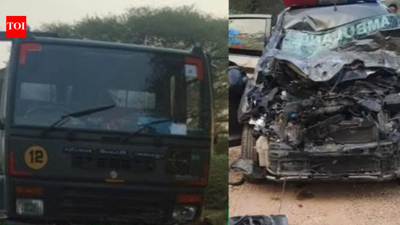 3 dead, including patient, 2 injured after ambulance collides with Army vehicle in Rajasthan's Sri Ganganagar