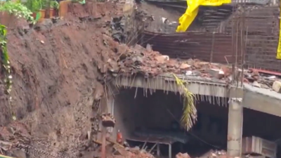 Monsoon mayhem in Thane: 2 injured as building gallery collapses, houses damage