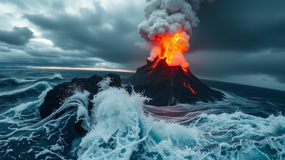 Satellites spot an underwater volcano that could create Earth's newest island