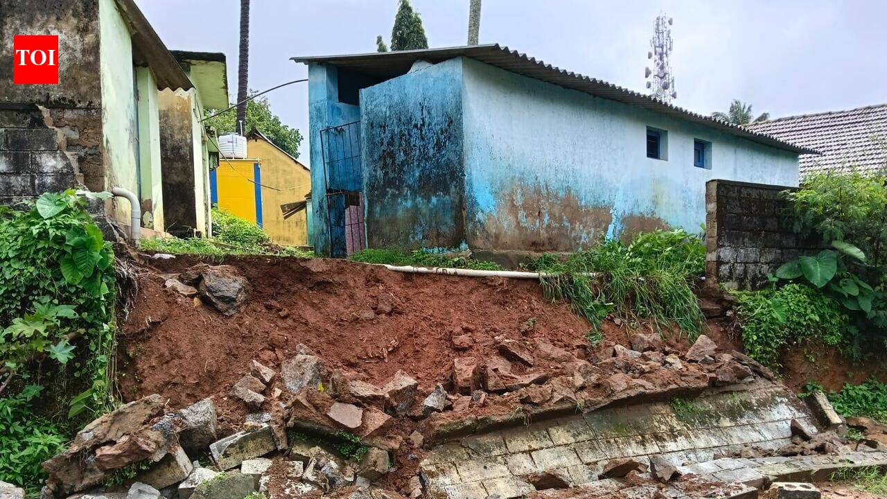 School wall collapses in Ponnampet amid heavy rain