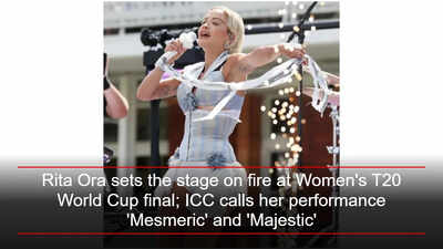 Rita Ora sets the stage on fire at Women's T20 World Cup final; ICC calls her performance 'Mesmeric' and 'Majestic'