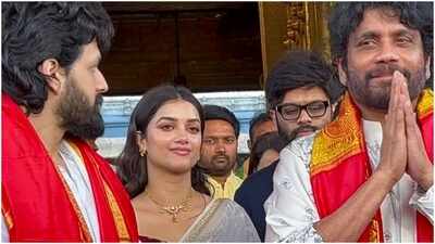 Akhil Akkineni visits Tirumala ahead of 'Lenin' release; Nagarjuna joins family for temple visit