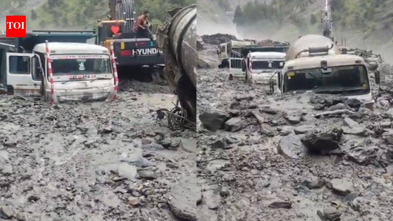 Watch: Flash floods bury vehicles under debris, rip apart Doda-Kishtwar highway