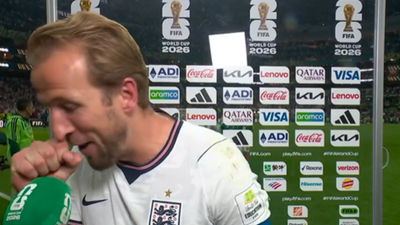 Watch: Harry Kane loses his voice after England's World Cup win and gives funniest post-match viral moment