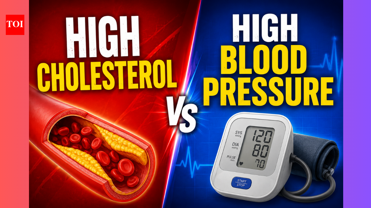 High cholesterol vs high blood pressure: Differences to know, including symptoms, causes, heart risks, and treatment