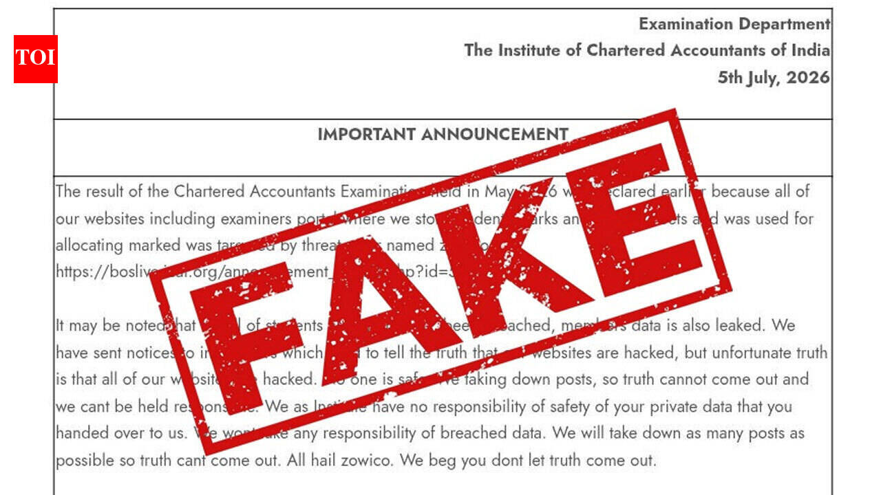 ICAI dismisses claims of data breach, says members' and students' records remain secure