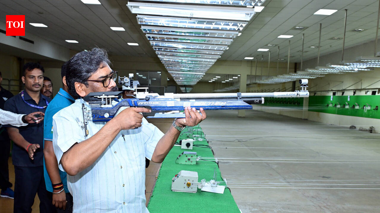 Jharkhand chief minister Hemant Soren inspects Khelgaon shooting range, flags poor maintenance