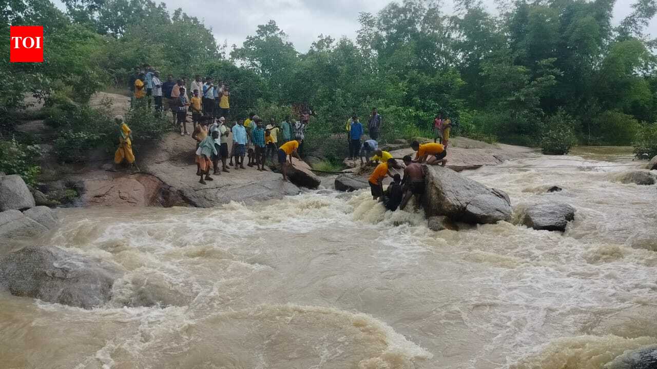 Man drowns in swollen river, 3 friends rescued