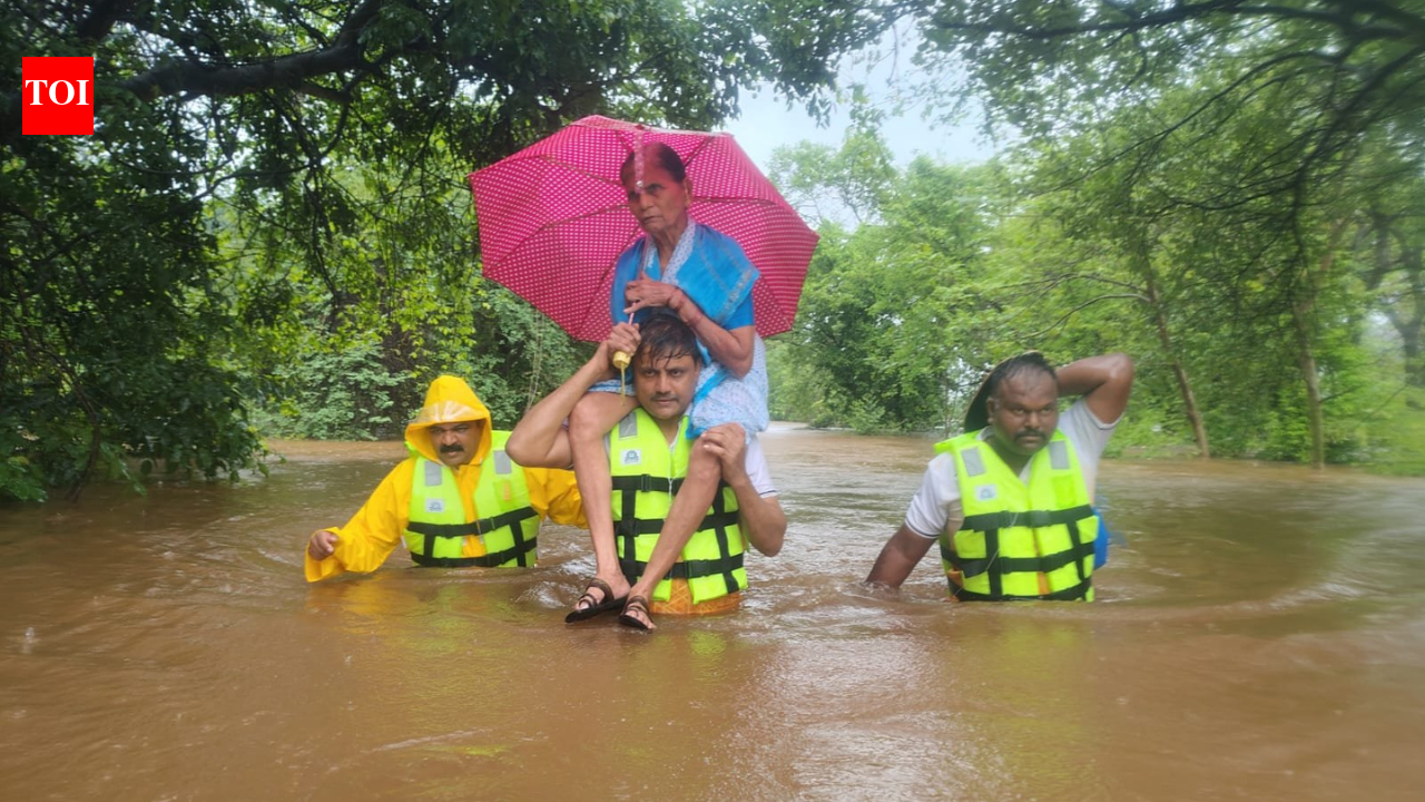 'She couldn't walk, so he carried her': Maharashtra cop's flood rescue of a 72-year-old woman is winning hearts