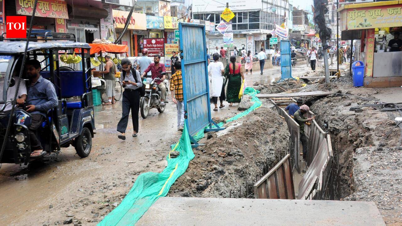 Light showers expose dug-up roads, commuters get exposed to dangers