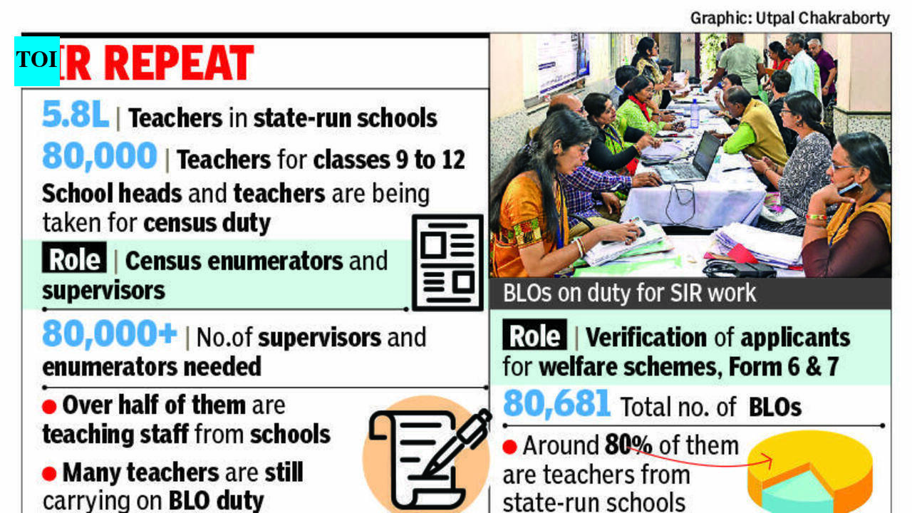 State schools stare at manpower crunch as teachers roped in for census duty