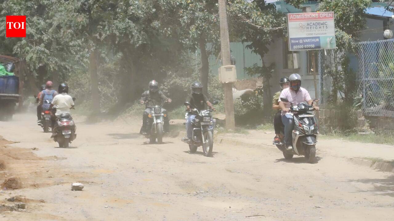 Bengaluru’s Gunjur Club House Road crumbles into dust, craters &amp; chaos