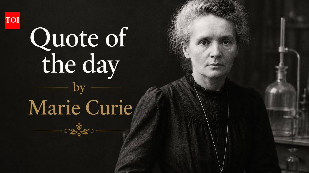 Quote of the day by Marie Curie: "Be less curious about people and more curious about…"