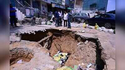 Jaipur roads collapse after one night of rain, experts blame poor construction practices