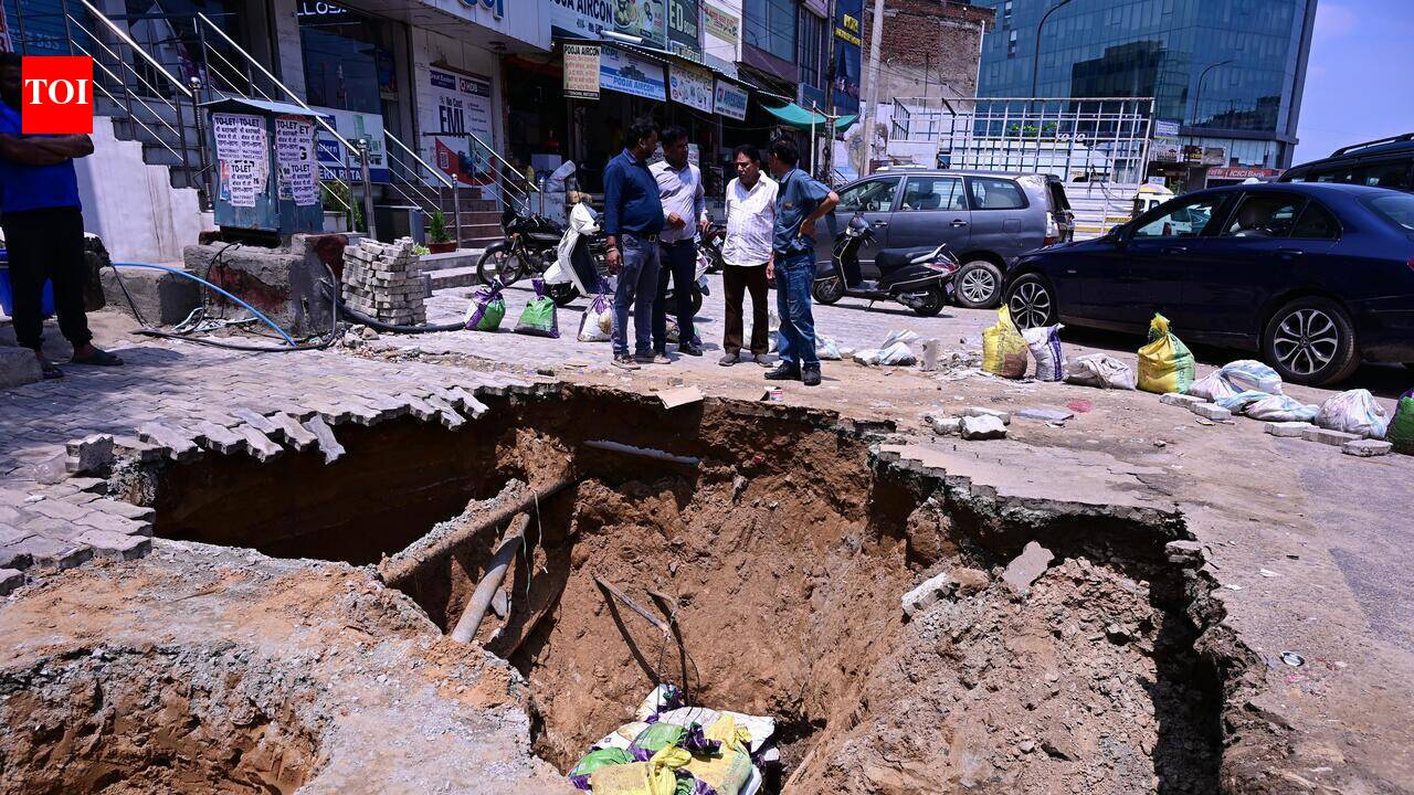 Jaipur roads collapse after one night of rain, experts blame poor construction practices