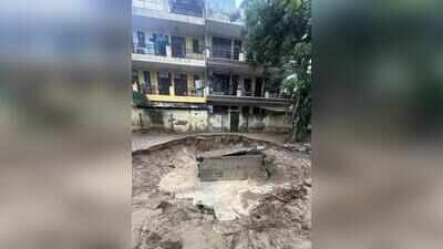 Under-construction sumpwell caves in after rain in Palam Vihar, raises safety concerns