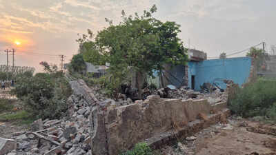 Police bulldoze illegal structures at five locations linked to habitual criminals